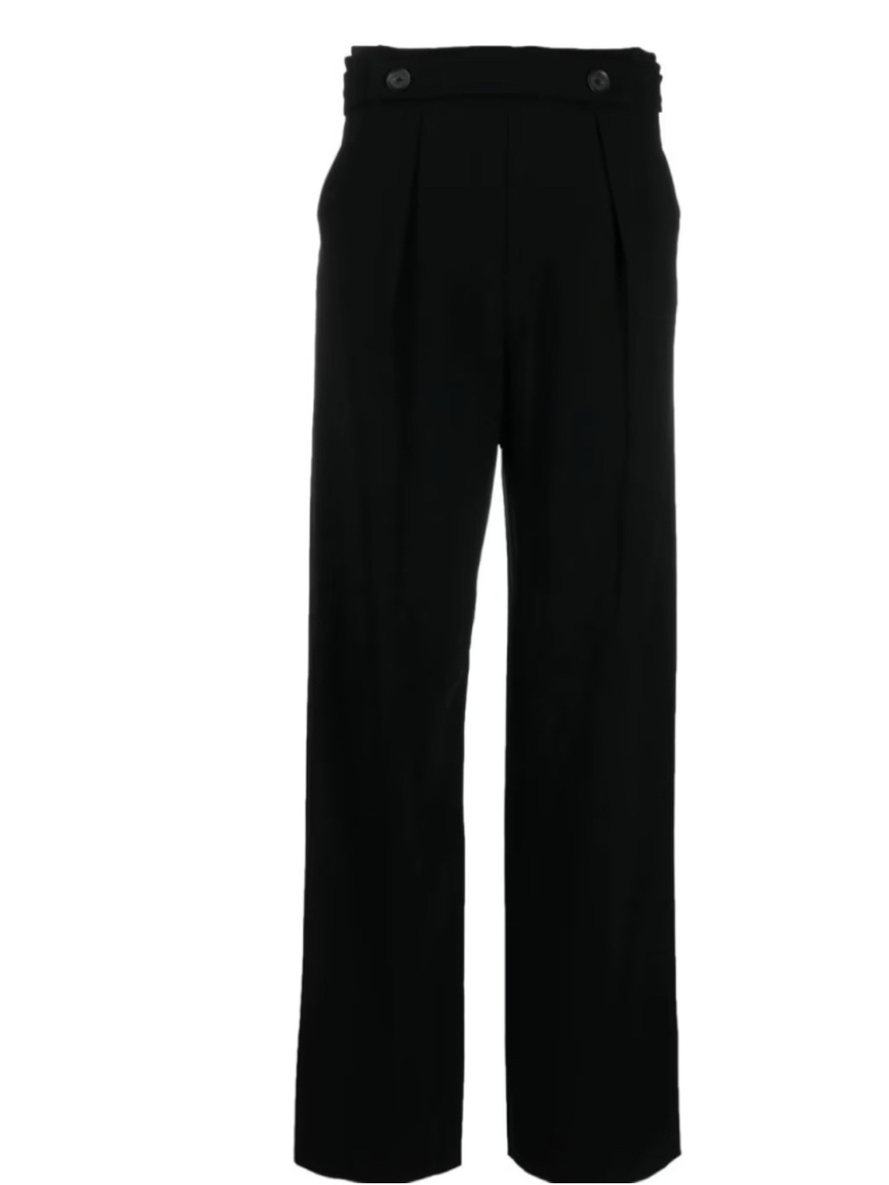 Proenza Schouler Double Wrap Belted Wide-Leg Black Pants ❤️❤️